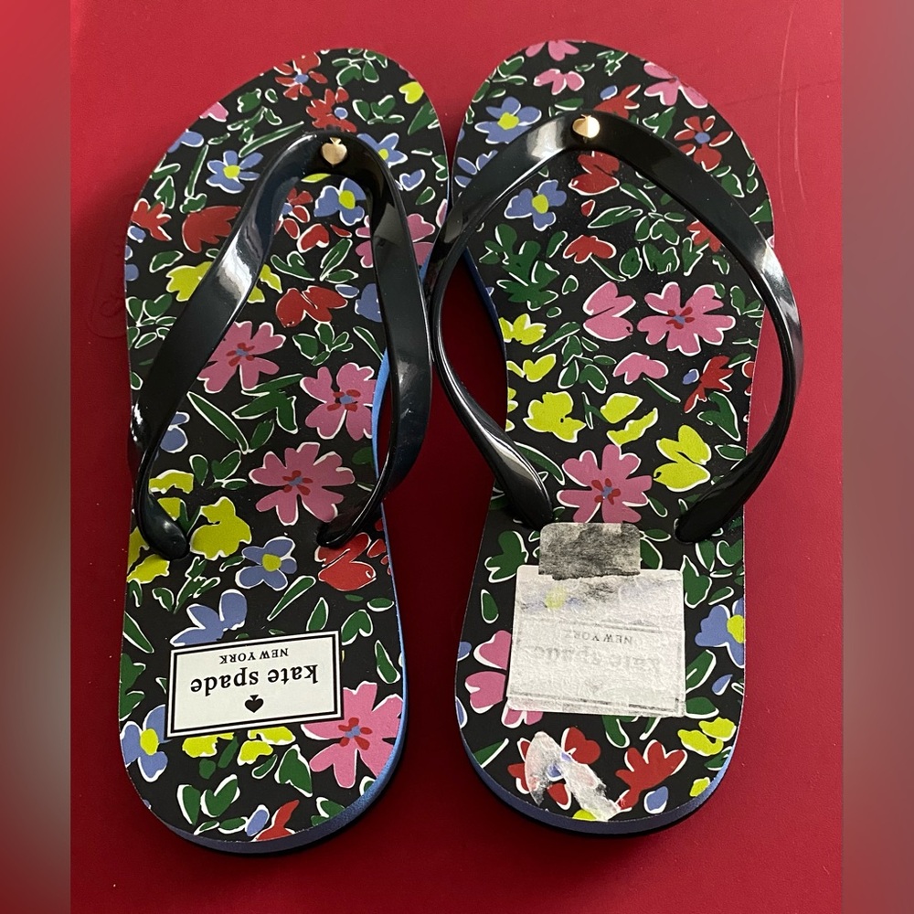 KATE SPADE Floral Flip Flop Slip-On Slide - Picture 3 of 5